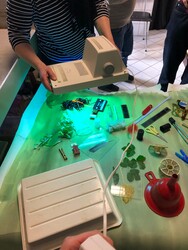 Bei Cyanotypie wird mit UV-Licht gearbeitet